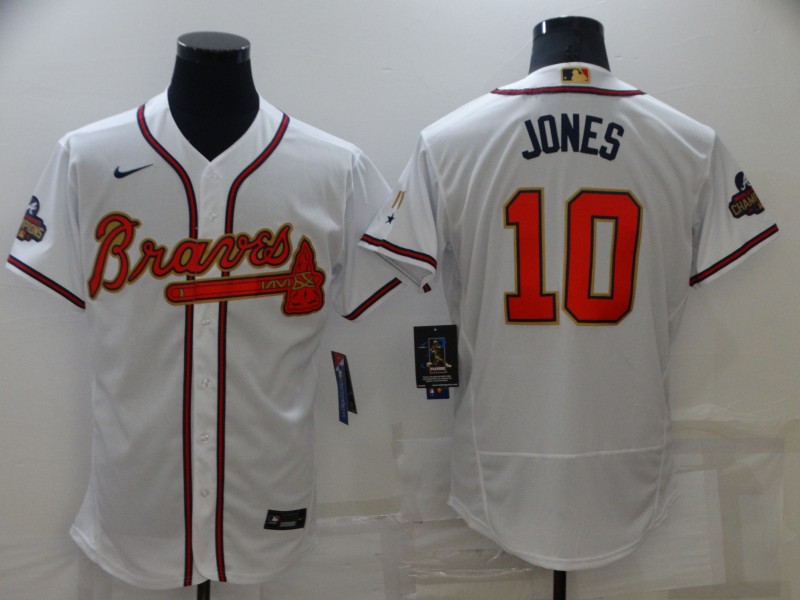 Braves 10 Chipper Jones White 2022 Gold Program Nike Flexbase Jersey,We sell and wholesale Braves 10 Chipper Jones White 2022 Gold Program Nike Flexbase Jersey on line form chian!
